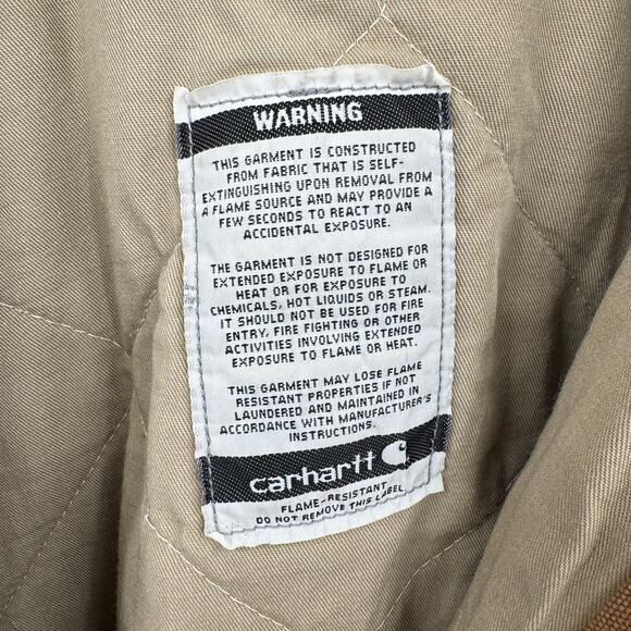 Carhartt FRJ195 Flame Resistant Quilt Lined Heavyweight Duck Bomber Jacket - Picture 13 of 15